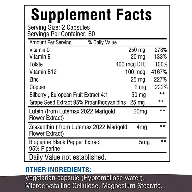 Healthy Vision Lutein Ester - 120 Capsules - silverfoxgoods